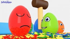 Яйца с сюрпризом и молоток Учим цвета Surprise eggs Развивающий мультик для детей