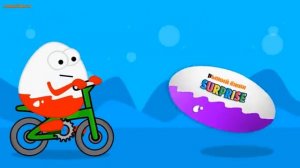 Яйцо Сюрприз - прогулка на ВЕЛОСИПЕДЕ Распаковка фигурок Барбоскины игрушки Вспыш и не только