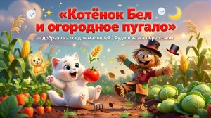 🐱🌾🎩✨ «Котёнок Бел и огородное пугало» — добрая сказка для малышей | Аудиосказка перед сном 🌙💤