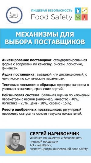 Механизмы для выбора поставщиков