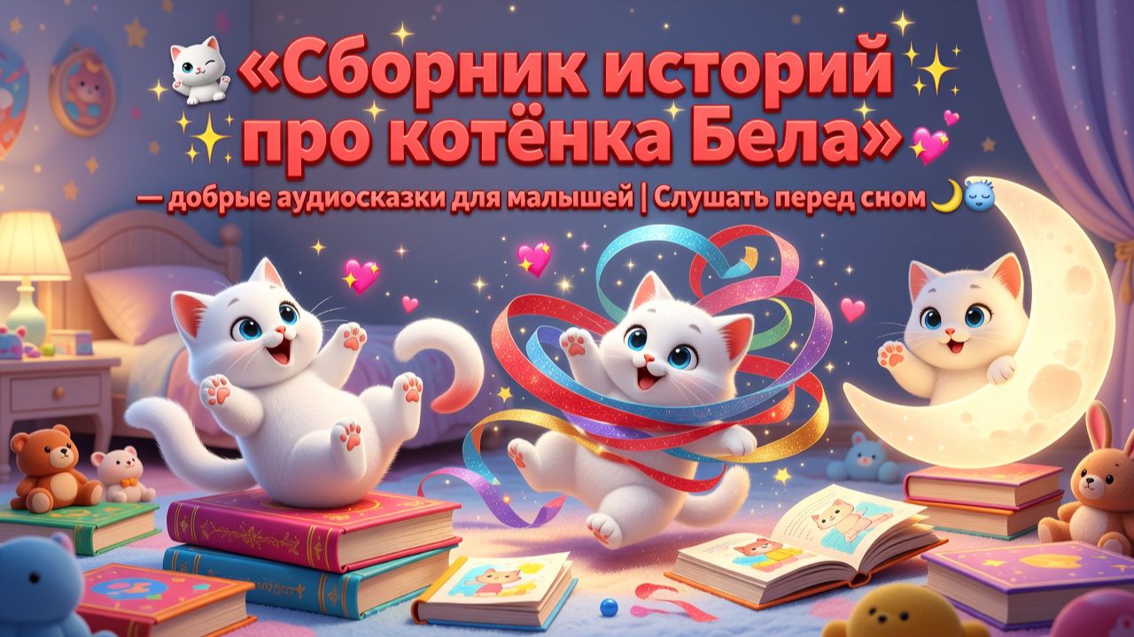 🐱✨💖 «Сборник историй про котёнка Бела» — добрые аудиосказки для малышей | Слушать перед сном 🌙💤