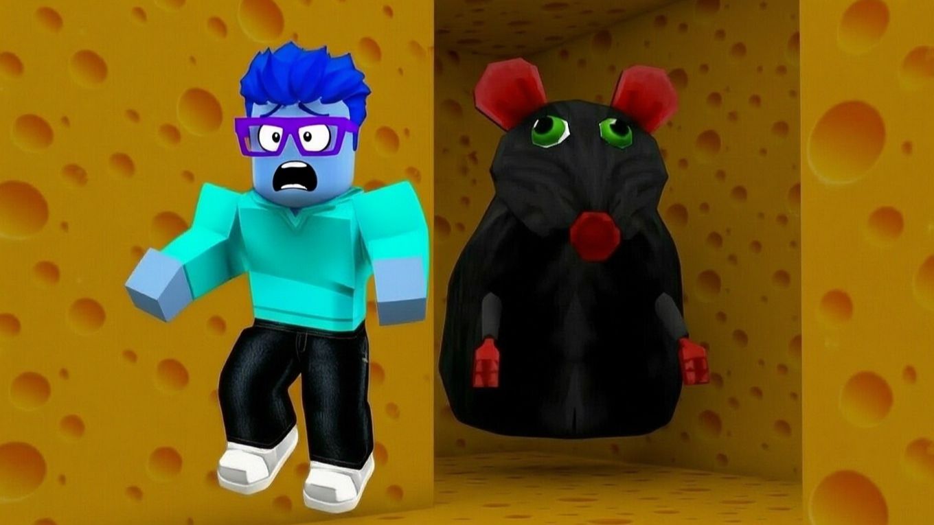 Я сбежал из страшного сырного лабиринта в Roblox! За мной охотилась крыса!