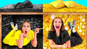 Секретный Домик Под Кроватью # Богатая vs Бедная Смешные Челленджи