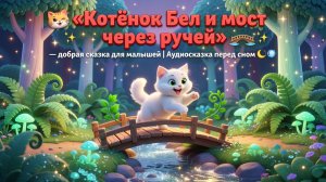 🐱🌿🌉✨ «Котёнок Бел и мост через ручей» — добрая сказка для малышей | Аудиосказка перед сном 🌙💤