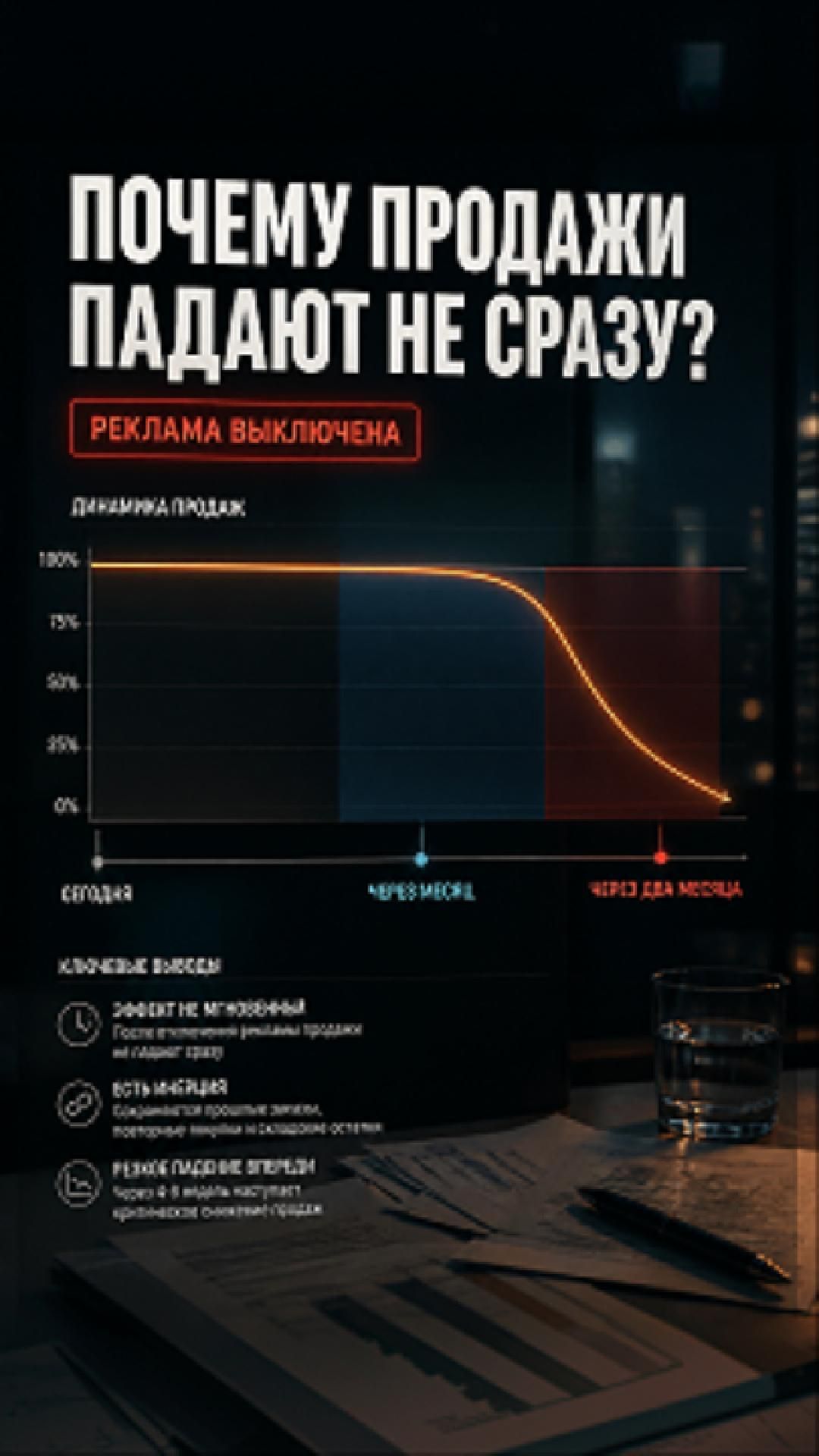 Почему продажи падают не сразу после отключения рекламы