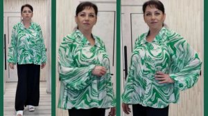 БЛУЗКА - РАЗЛЕТАЙКА ИЗ ШИФОНА. ОБЗОР ГОТОВОГО ИЗДЕЛИЯ. Рассказываю, что я изменила после кроя.
