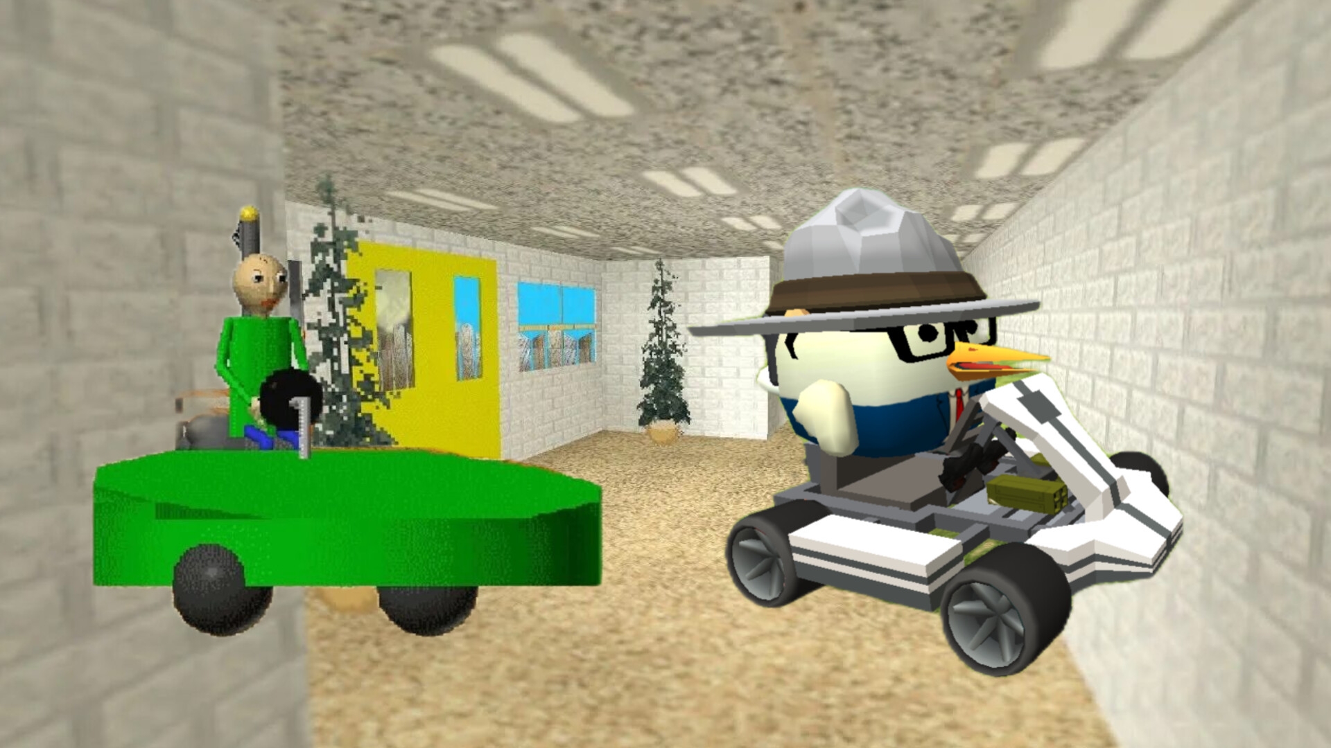 БАЛДИ УСТРОИЛ У СЕБЯ В ШКОЛЕ КАРТИНГ?! прохождение Baldi's In A Go Cart