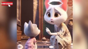 История борющегося котенка 😢Как она изменила свою жизнь #aicats #aicatsvideo #cats #a