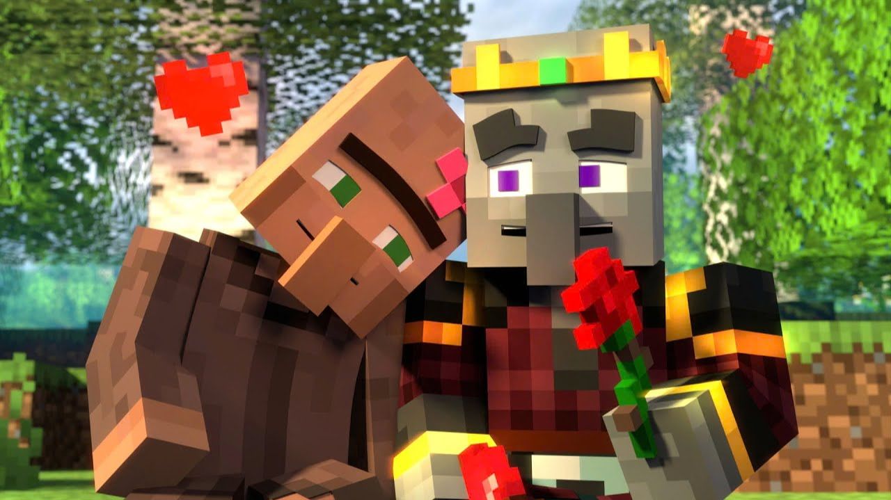МАЙНКРАФТ мультик  ИСТОРИЯ ЛЮБВИ ЖИТЕЛЯ ДЕРЕВНИ анимация - новое Видео Minecraft