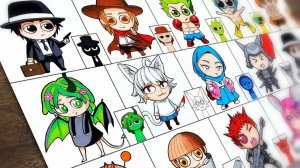 Рисуем Incredibox Sprunki в стиле чиби-аниме