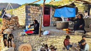 🔥Hard Life of Iranian Nomads:A Woman’s Dairy Making Journey in the Zagros Mountains Foggy 🗻🐐🌫202