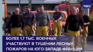 Более 1,7 тыс. военных участвуют в тушении лесных пожаров на юго-западе Франции