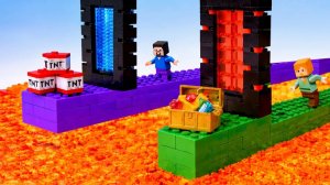 ТРОТИЛОВАЯ БОМБА или БРИЛЛИАНТ？？ НЕ открывайте НЕ ТУ! Таинственные двери Lego Minecraft
