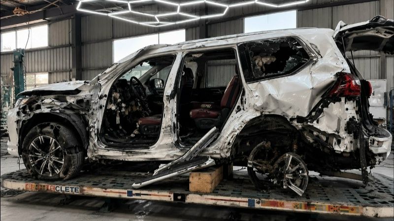 Купили разбитый Lexus LX570 под восстановление