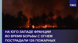На юго-западе Франции во время борьбы с огнем пострадали 126 пожарных