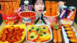 Мукбанг - токпокки и острая лапша - острый вкус