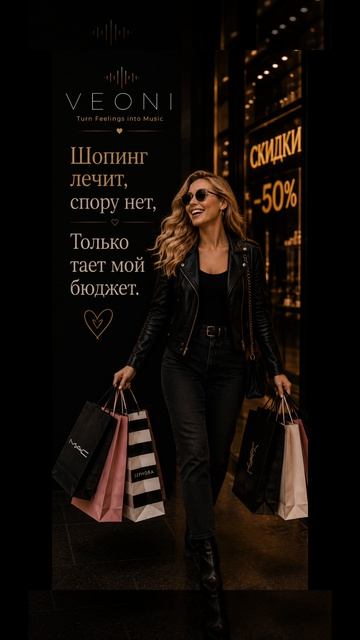 Эта история уже звучит в музыке. Готовы превратить в песню и вашу? 🎵  #VEONI #Песнявподарок