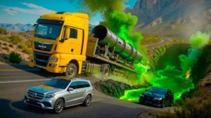 Автомобили против ГИГАНТСКОЙ и ГЛУБОКОЙ РАДИОАКТИВНОЙ ямы на мосту | BeamNG.drive