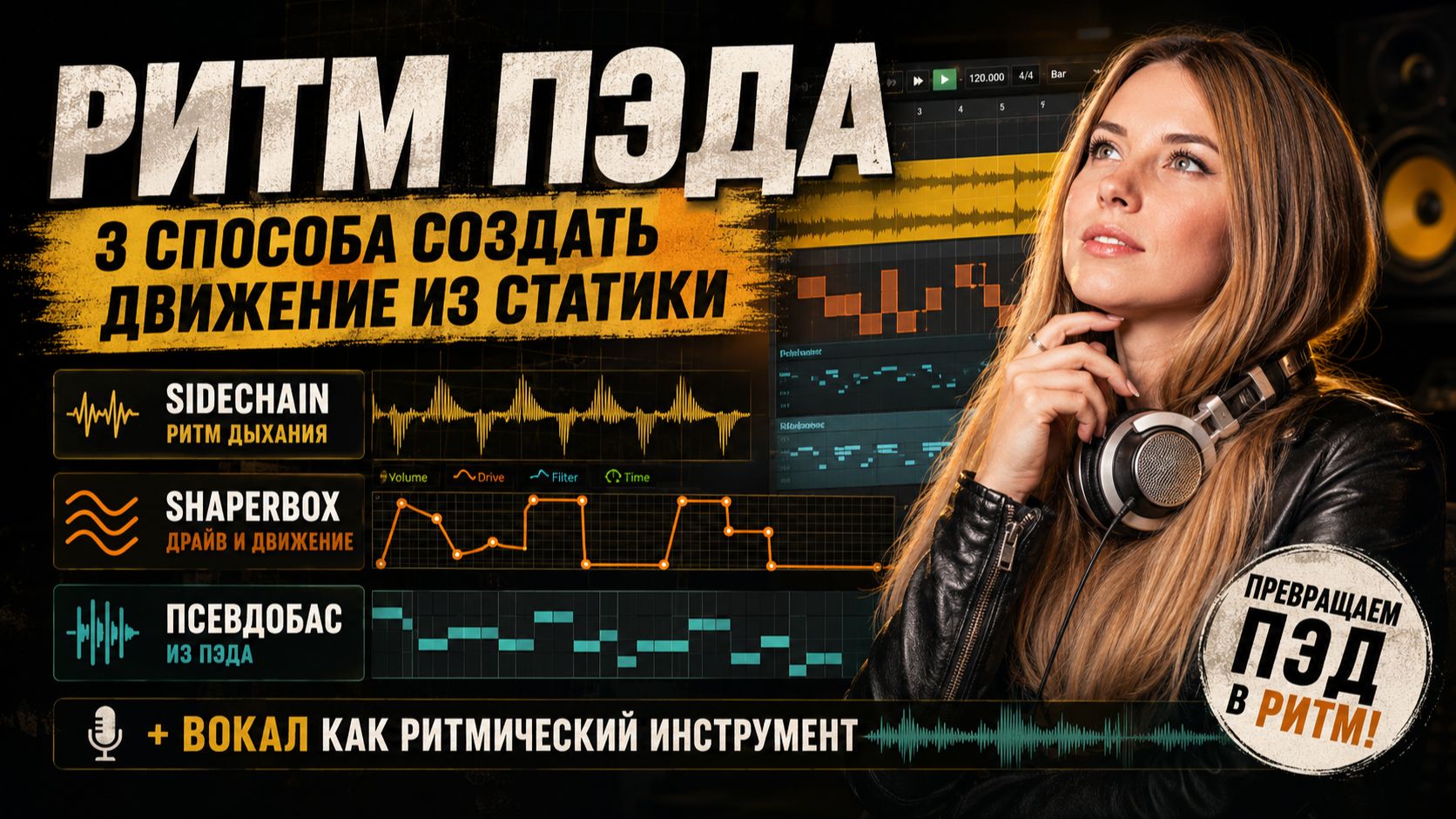 Я превратила скучный ПЭД в 3 разных инструмента! 🔥 Саунд-дизайн в DAW