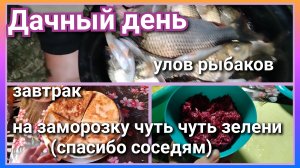 Улов рыбаков//завтрак//зелень на заморозку