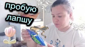 Дегустирую  лапшу лагман. Оказалось это очень вкусно