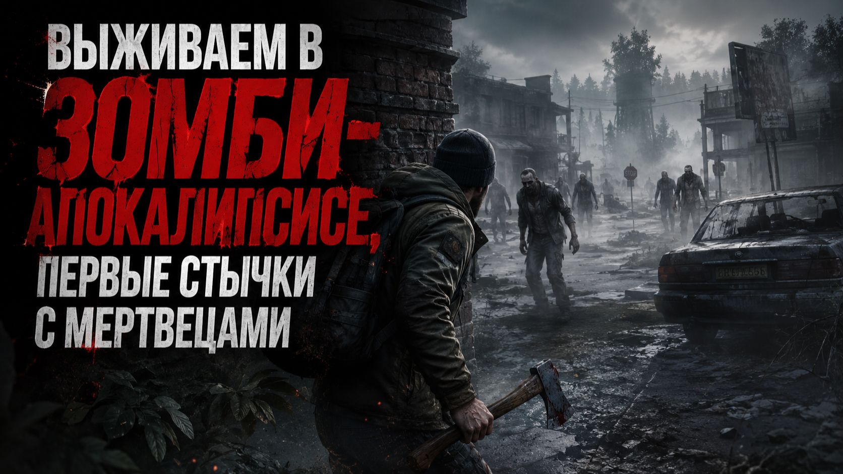 HumanitZ! Выживаем в зомби-апокалипсисе, первые стычки с мертвецами #zombie #gaming