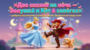 👸🐶👢✨ «Две сказки на ночь — Золушка и Кот в сапогах» — добрые классические сказки для детей