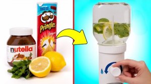 🍿 Самодельный настольный кулер для воды из банки от «Нутеллы»