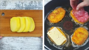 Если дома нет хлеба! Быстрый перекус из вареной картошки