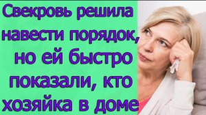 Свекровь решила навести порядок, но ей быстро показали, кто хозяйка в доме. Истории из жизни