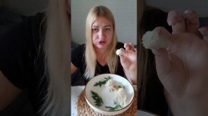 Мукбанг хинкали 🥟🌶🍅 #мукбанг