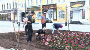 (Рыбинск-40) ОЗЕЛЕНЕНИЕ СОБОРНОЙ ПЛОЩАДИ