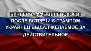Вундерваффе Зеленского: после встречи с Трампом украинец выдал желаемое за действительное