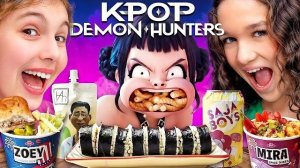 Любимая Еда Охотников На Демонов K-POP - Челлендж: 1 Рука, 2 Руки, Или Без Рук!
