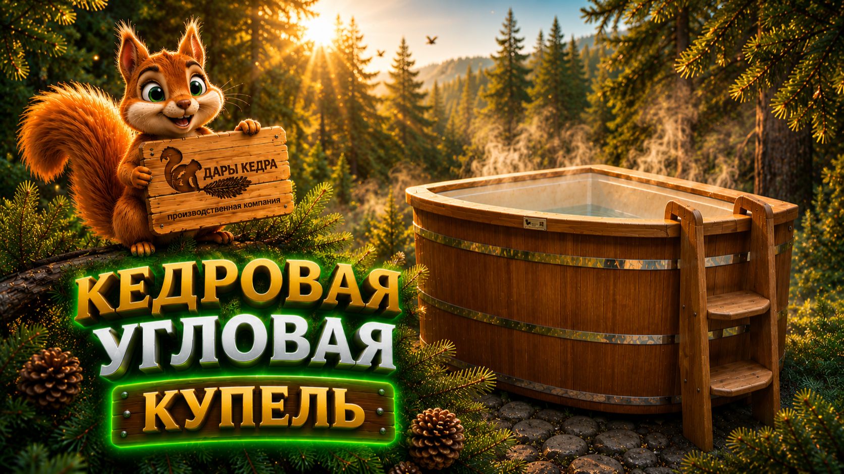 Кедровая купель с пластиковой вставкой