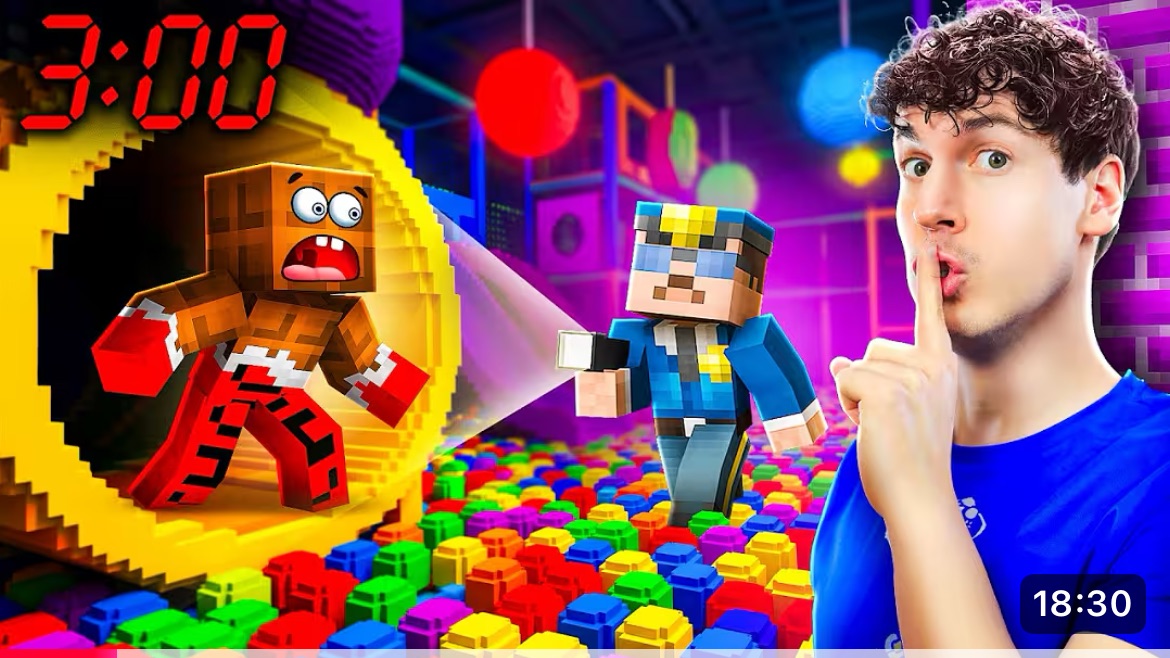 24 ЧАСА В ИГРОВОЙ КОМНАТЕ!😱ЕДВА ВЫЖИЛИ В МАЙНКРАФТ!
