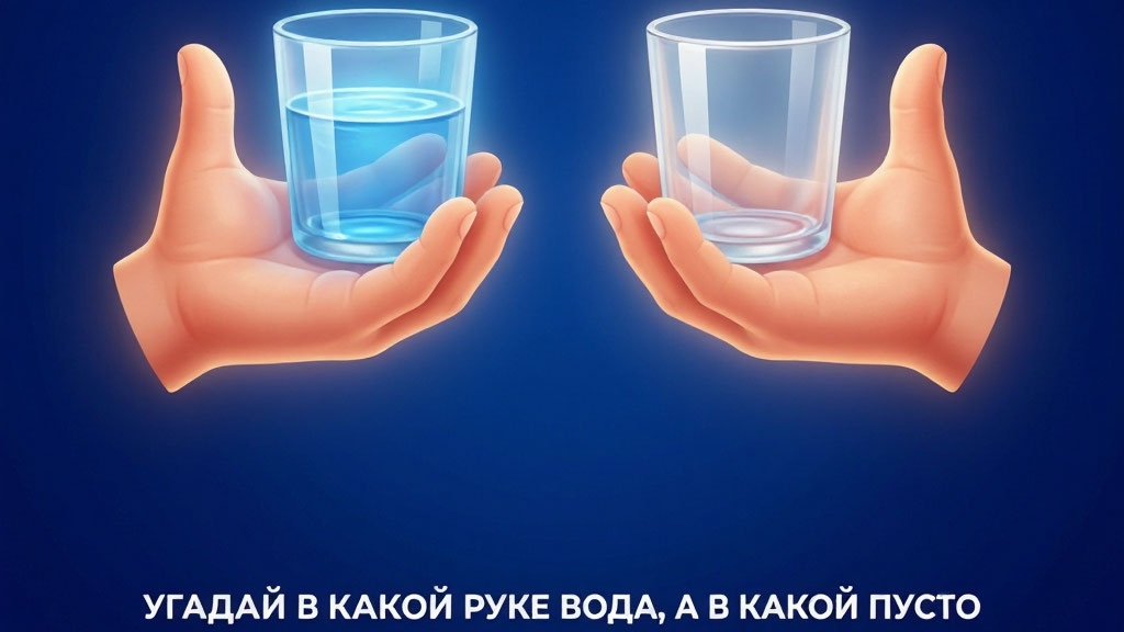 угадай в какой руке вода а в какой пусто