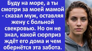 Истории из жизни | Я на море, а ты ухаживай за моей мамой - сказал муж. Но он не знал... | Рассказы