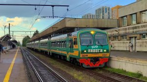 ЭД4М 0381 «40 лет Ладоге» на станции Девяткино. Мурино