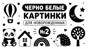 Черно-белые картинки для новорожденных №2