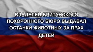 Владелец британского похоронного бюро выдавал останки животных за прах детей