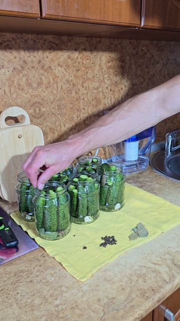 Мариную огурцы первый раз.