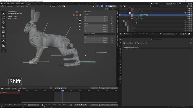 5.6_Blender Избушка ► Промежуточный лан. Заяц риг.