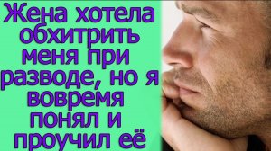 Жена хотела обхитрить меня при разводе, но я вовремя понял и проучил ее. Истории из жизни
