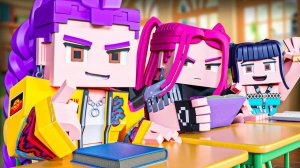 РУМИ В ШКОЛЕ МАЙНКРАФТА?! K-Pop Охотницы на Демонов: Huntrix анимация