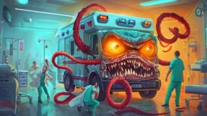 УЖАС, СКОРАЯ ПЕРЕВОЗКА 🚑👾 В МОНСТРА, ГОНЯЩЕГО КОТЕНКА 😿.#Грустная история кота с иску