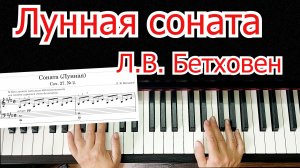 Лунная Соната Бетховен Разбор Для Начинающих