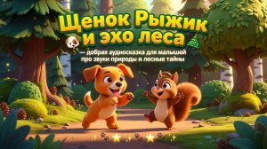 🐶🌲 Щенок Рыжик и эхо леса — добрая аудиосказка для малышей про звуки природы и лесные тайны ✨🐾