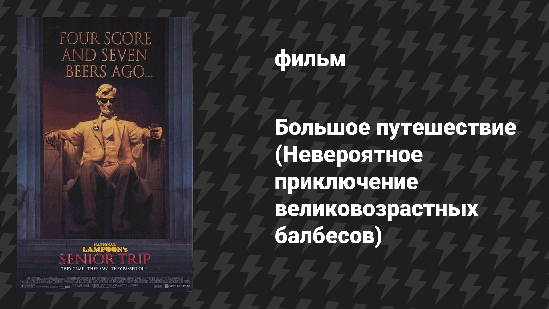 Большое путешествие (Невероятное приключение великовозрастных балбесов) (фильм, 1995)