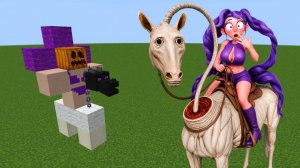 Поппи Плейтайм Лили Лавбрейдс и Жуткая лошадь 🐎 аддон Майнкрафт ПЭ